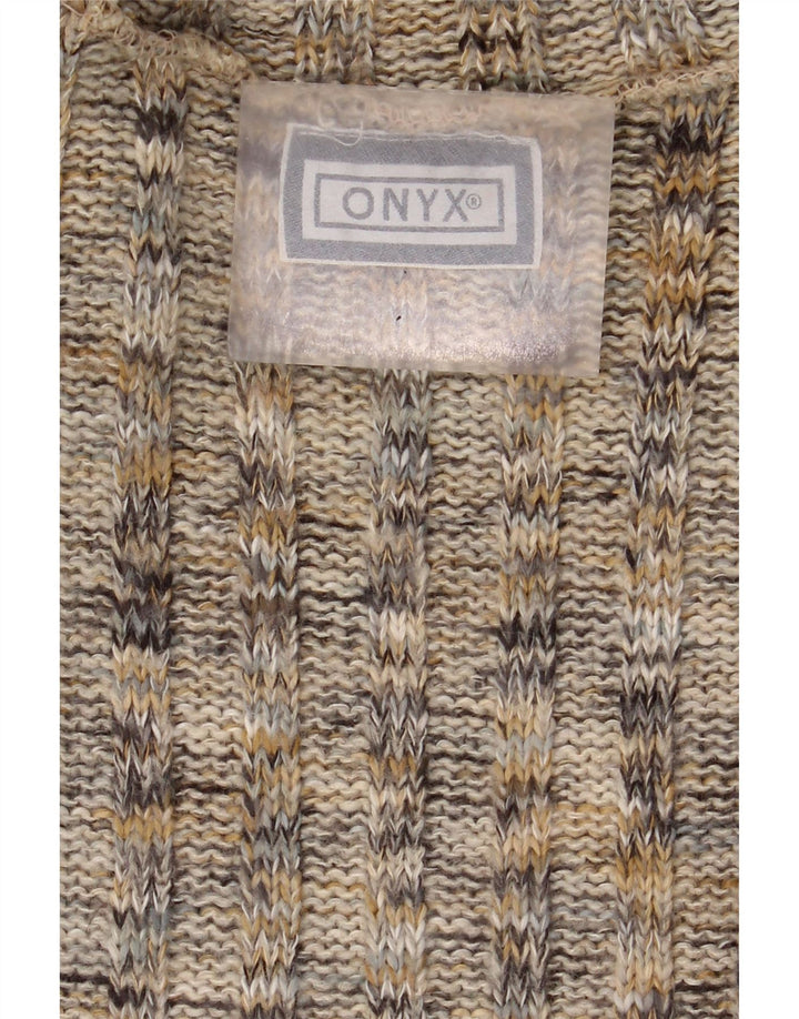 Onyx γυναικείο πουλόβερ με ρολό λαιμόκοψη UK 16 Μεγάλο πολύχρωμο Flecked