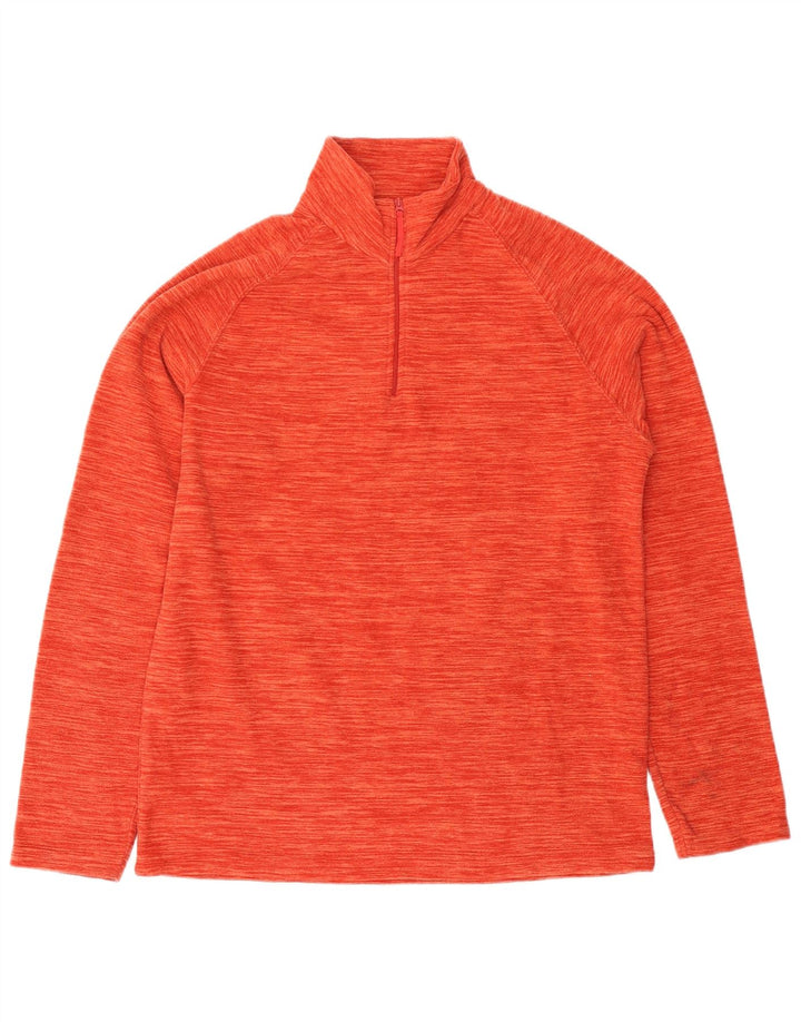 Ανδρική αποθήκη Mountain Warehouse με φερμουάρ Fleece Jumper Medium Orange Flecked