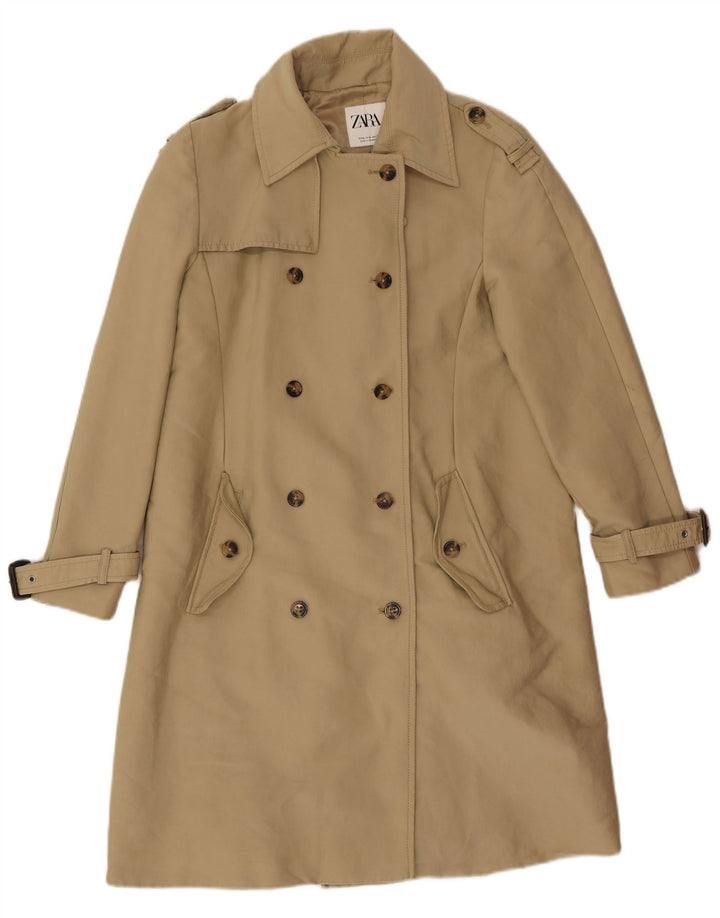 Zara Γυναικεία καμπαρντίνα UK 14 Medium Beige Polyester