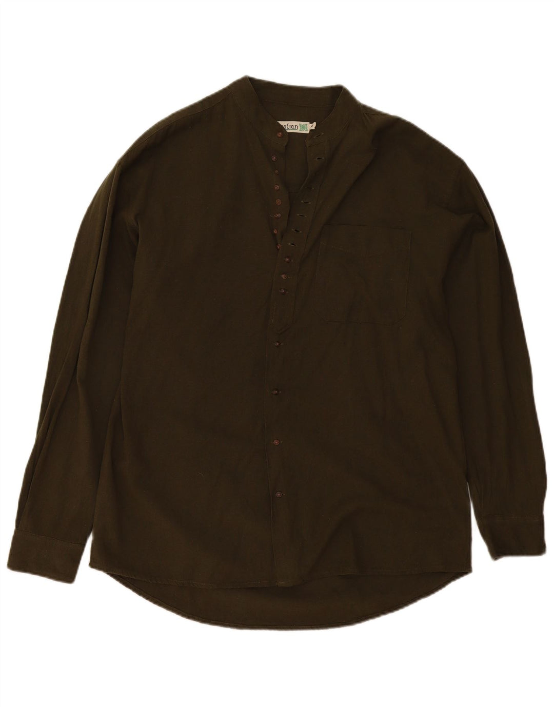 CIVILIAN Mens Shirt Medium Khaki Cotton