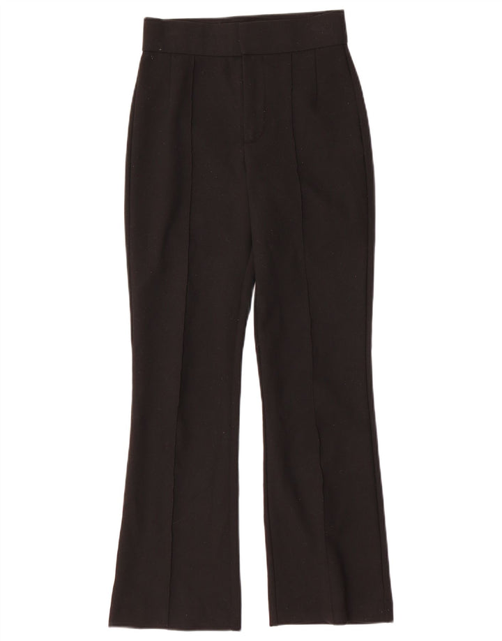 Παντελόνι ZARA Γυναικείο Κοστούμι Bootcut XS W24 L27 Μαύρο πολυεστέρα