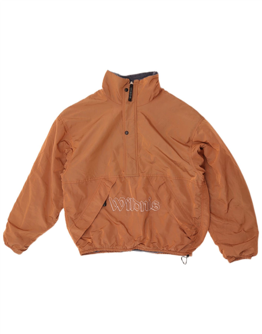 Vintage Ανδρικό Oversized Fleece Reversible Jacket Μικρό καφέ πολυαμίδιο