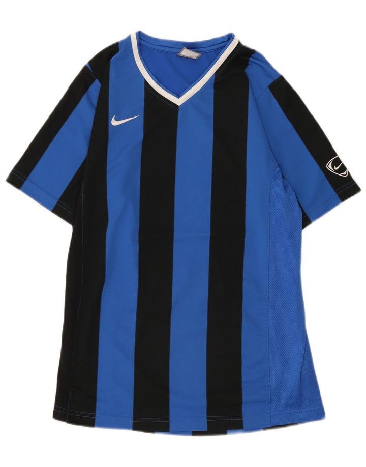 Nike Boys T-shirt 13-14 ετών XL μπλε ριγέ πολυεστέρα