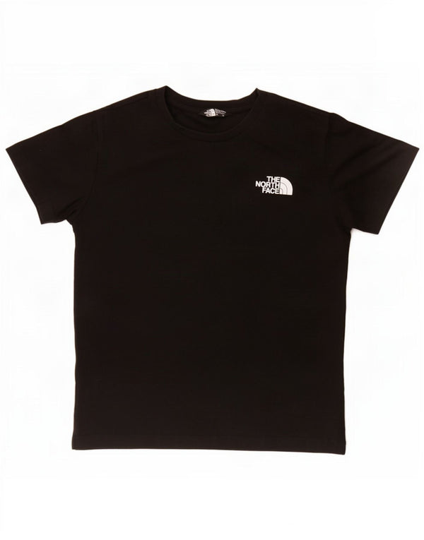 The North Face Boys Graphic T-Shirt Top 11-12 Years Black Cotton