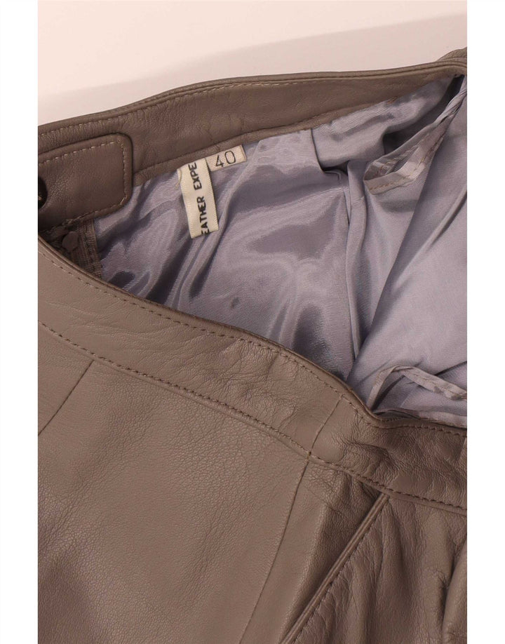 Vintage Γυναικεία Midi Δερμάτινη Φούστα EU 40 Medium W28 Καφέ