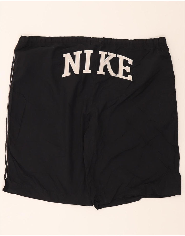 NIKE Mens Graphic Sport Shorts 2XL Black Vintage Nike and Second-Hand Nike from Messina Hembry 