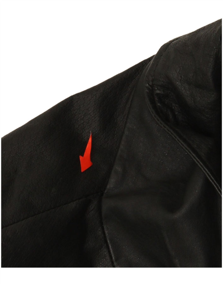 Γυναικείο Δερμάτινο Μπουφάν UK 14 Medium Black Leather