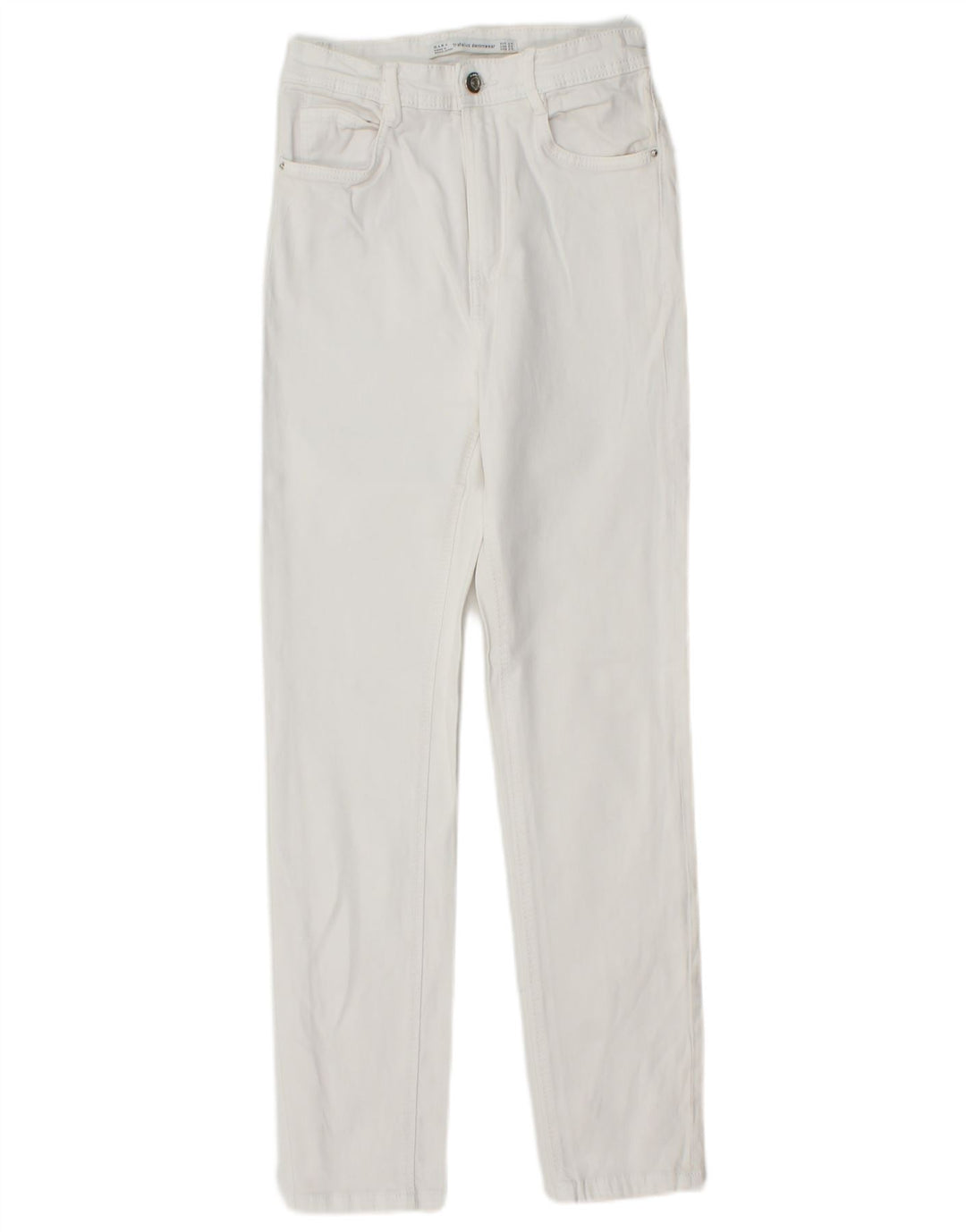 ZARA Γυναικείο Slim Jeans EU 34 2XS W24 L27 Λευκό