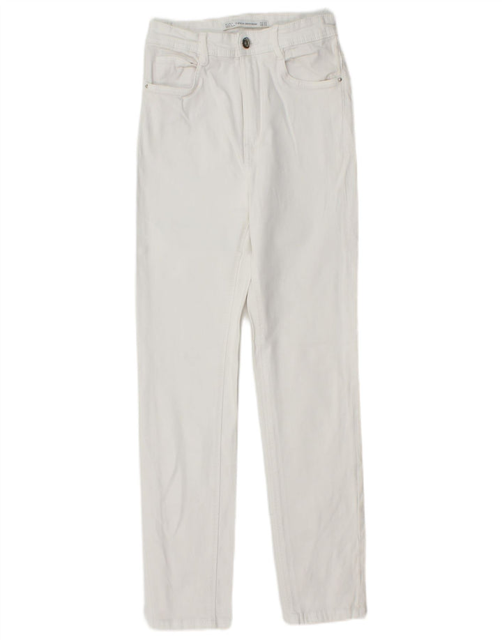 ZARA Γυναικείο Slim Jeans EU 34 2XS W24 L27 Λευκό