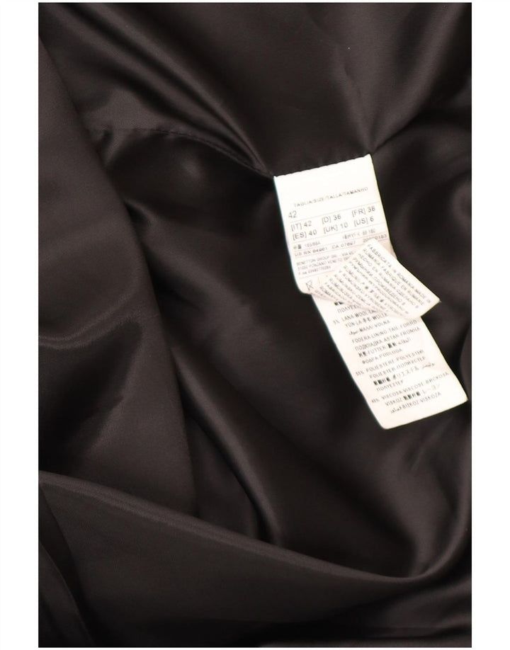 Γυναικείο παλτό Benetton Oversized UK 10 Small Black Houndstooth Acrylic