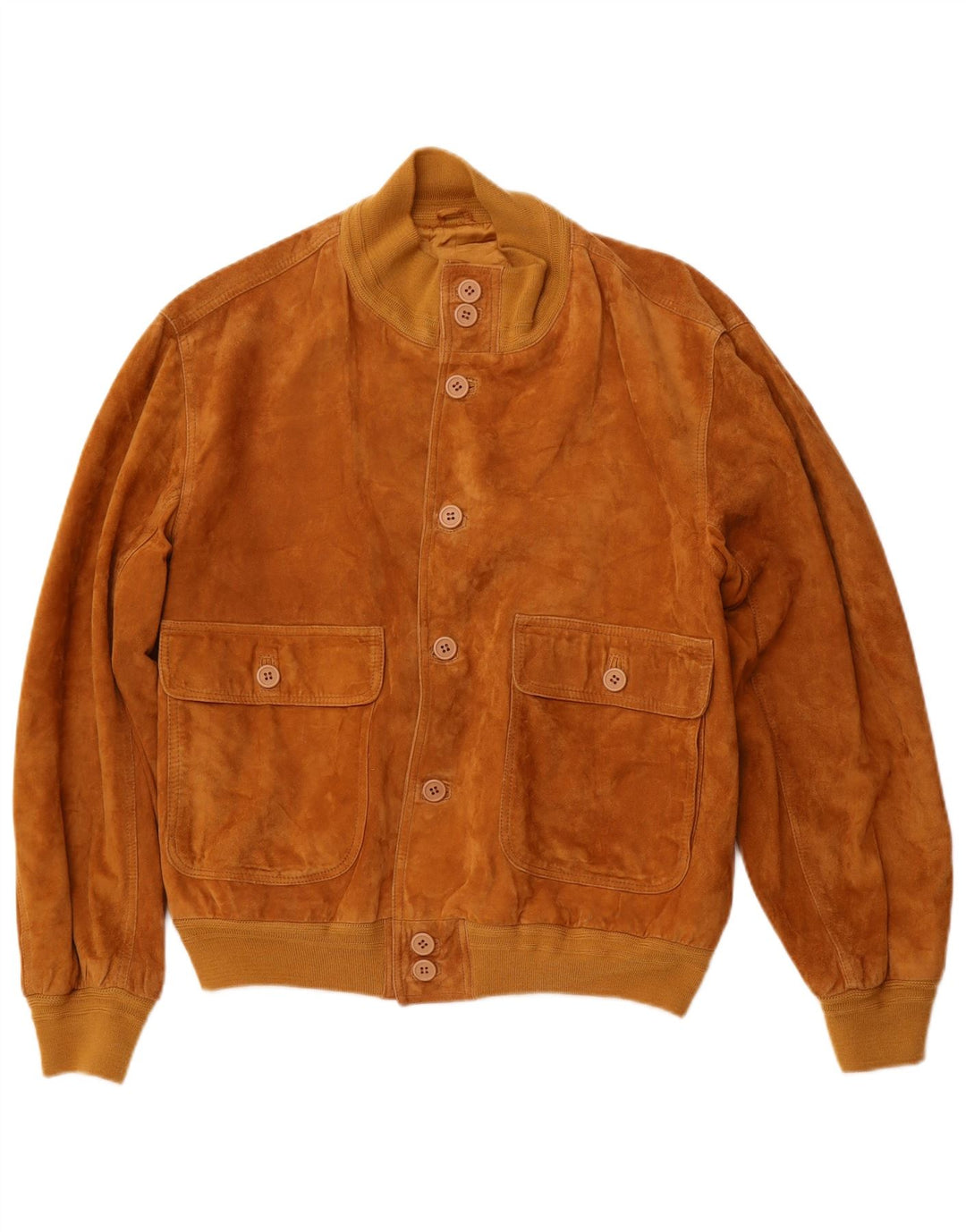 LAVORAZIONE ARTIGIANA Ανδρικό Suede Bomber Jacket IT 48 Δερμάτινο μεσαίο καφέ