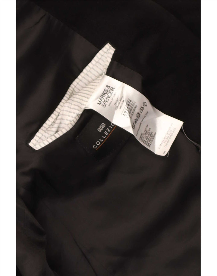 Marks & Spencer Ανδρικό βελούδινο σακάκι 2 κουμπιών UK 40 Medium Black