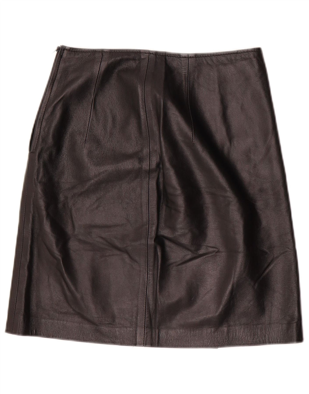 Vintage Γυναικεία Ψηλόμεση Δερμάτινη Φούστα IT 42 Medium W24 Μαύρη