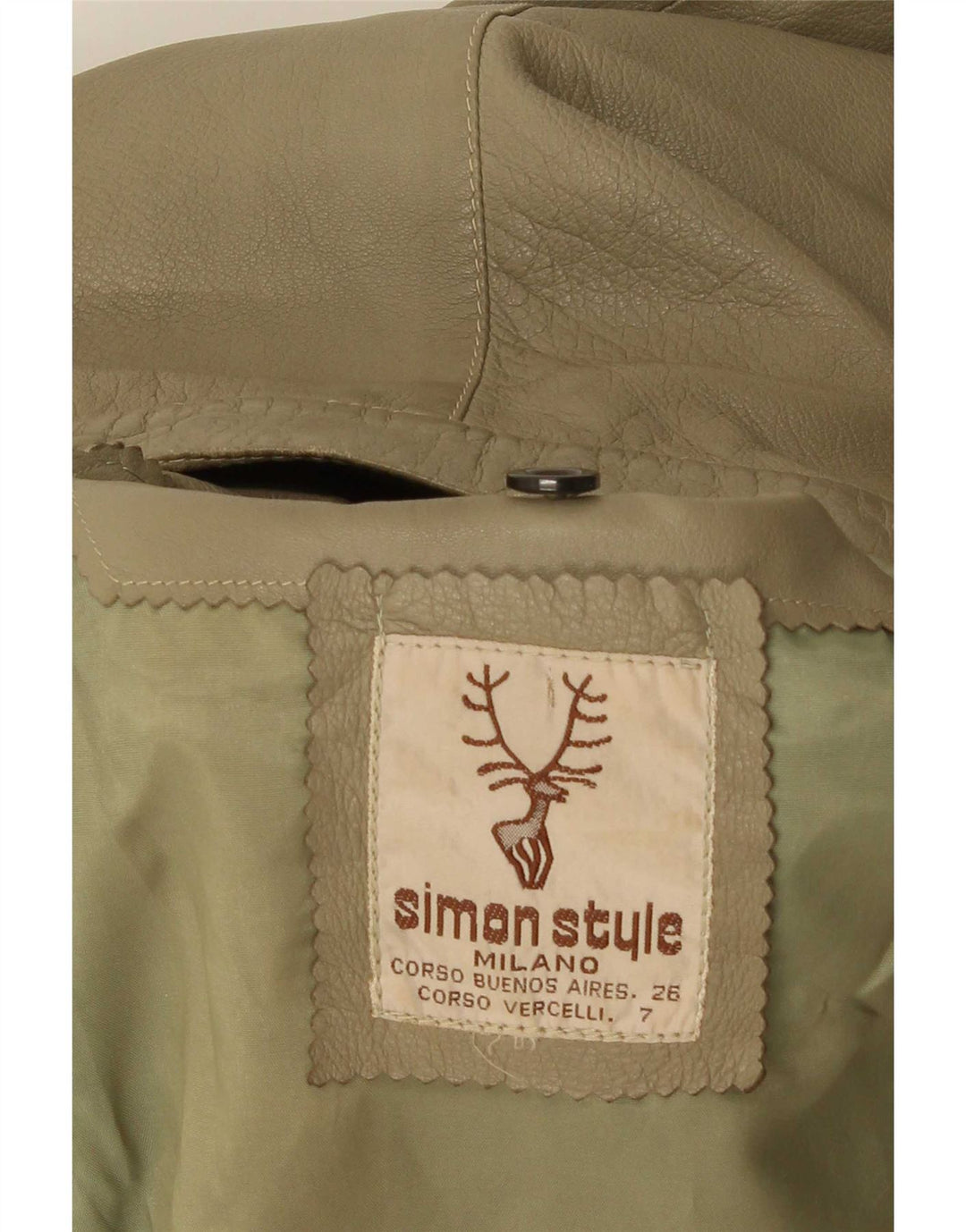 Vintage Ανδρικό Δερμάτινο Μπουφάν UK 38 Medium Khaki