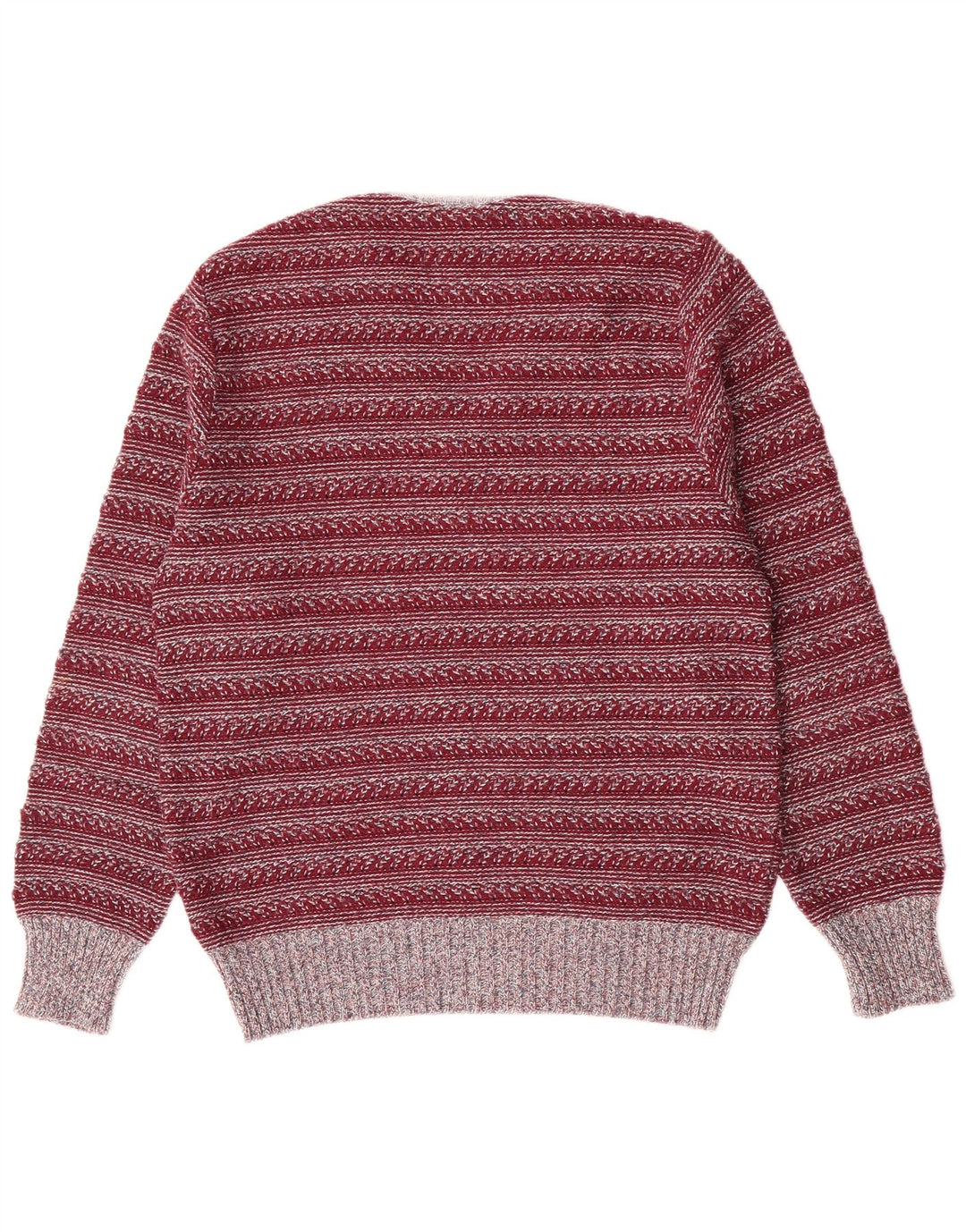 Ανδρικό πουλόβερ Rio V-Neck Jumper IT 50 Medium Maroon ριγέ πολυακρυλικό