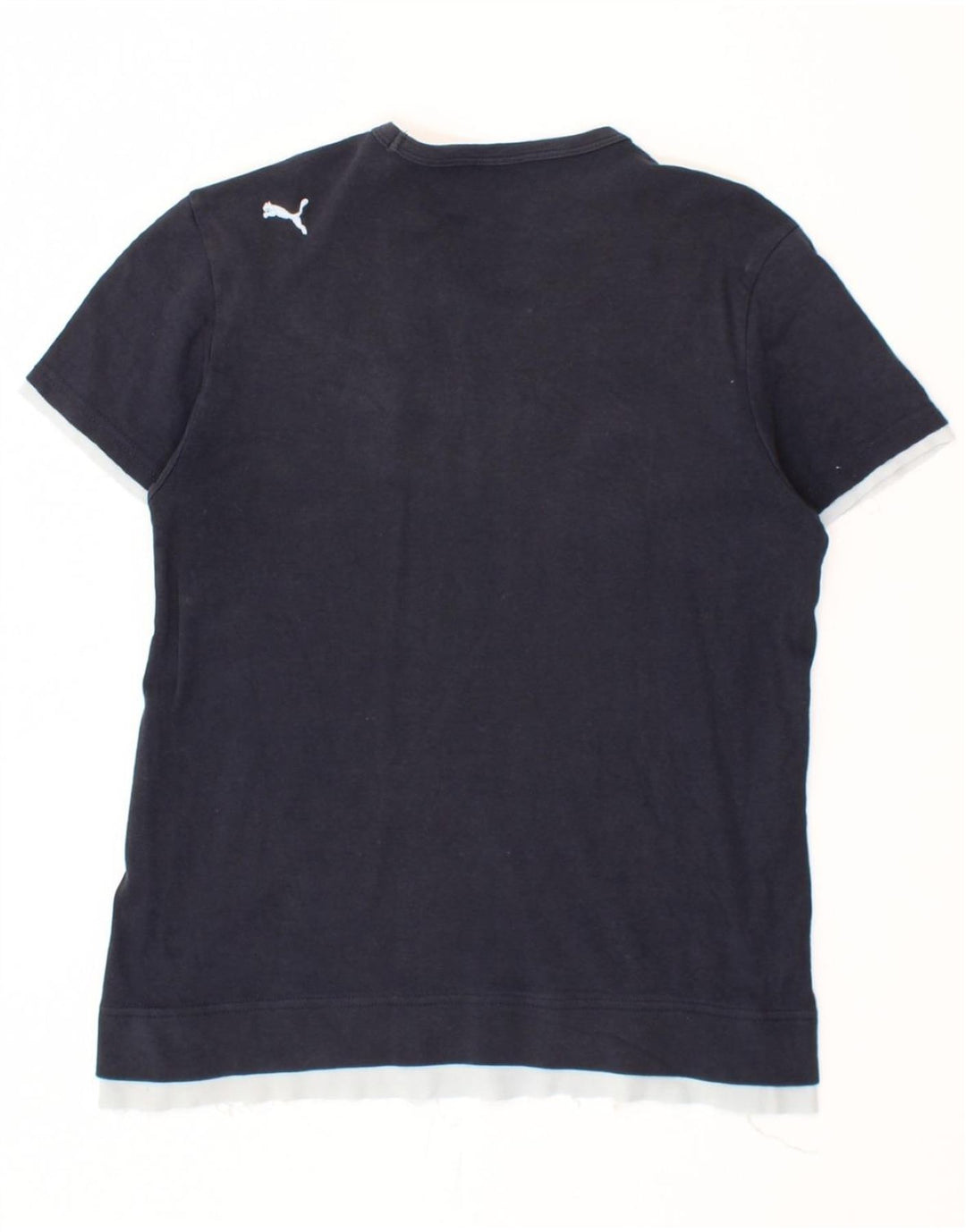 PUMA Mens Graphic T-Shirt Top Small Navy Blue Vintage Puma and Second-Hand Puma from Messina Hembry 