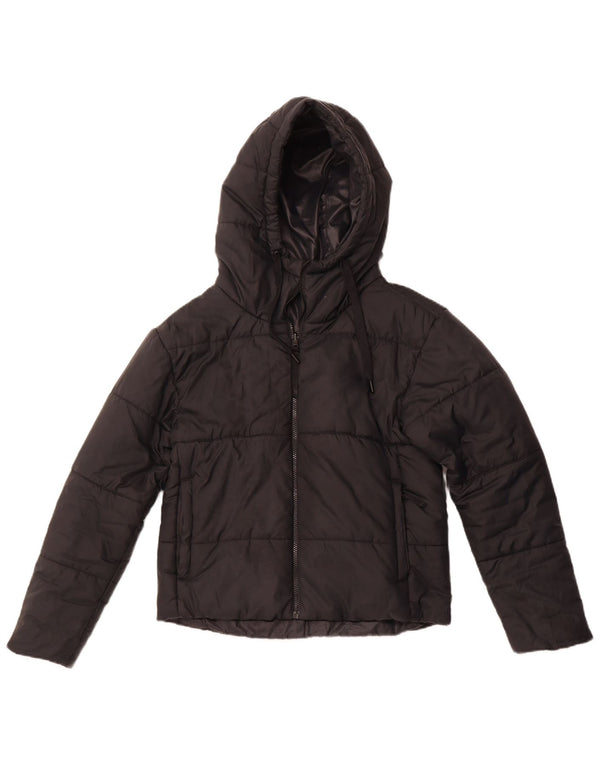 Γυναικείο μπουφάν NIKE με κουκούλα, αναστρέψιμο με επένδυση UK 10 μικρό μαύρο πολυεστέρα