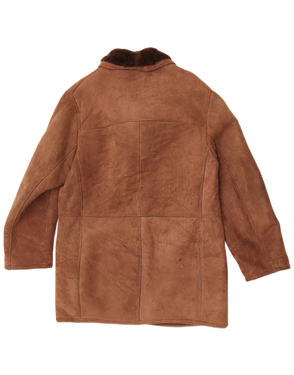 Vintage Ανδρικό παλτό Shearling UK 40 Large Brown