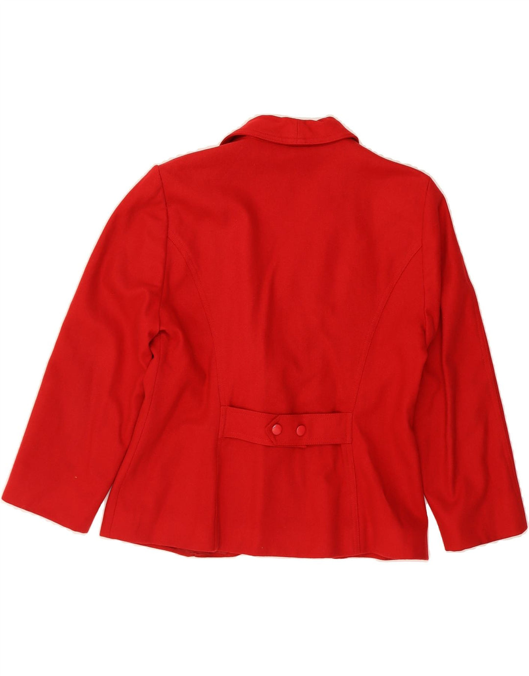 VINTAGE Womens Double Breasted Blazer Jacket UK 14 Medium Red Wool Vintage Vintage and Second-Hand Vintage from Messina Hembry 