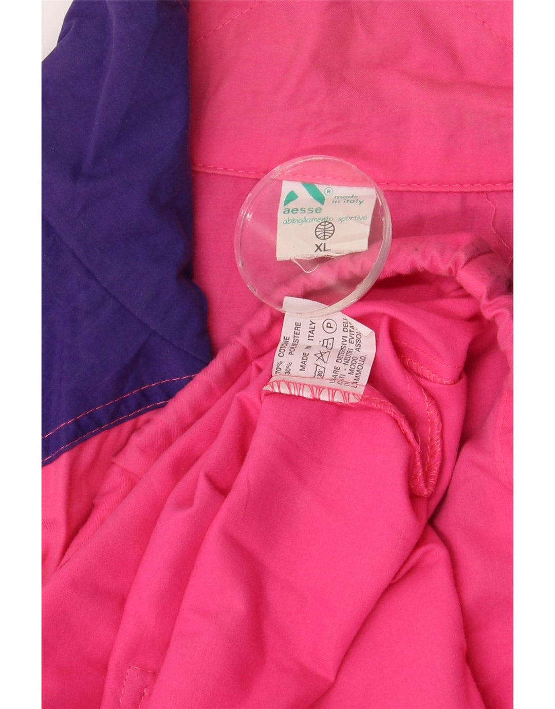 Ανδρική φόρμα πουλόβερ με φερμουάρ Aesse Top XL Pink Colourblock Βαμβακερό
