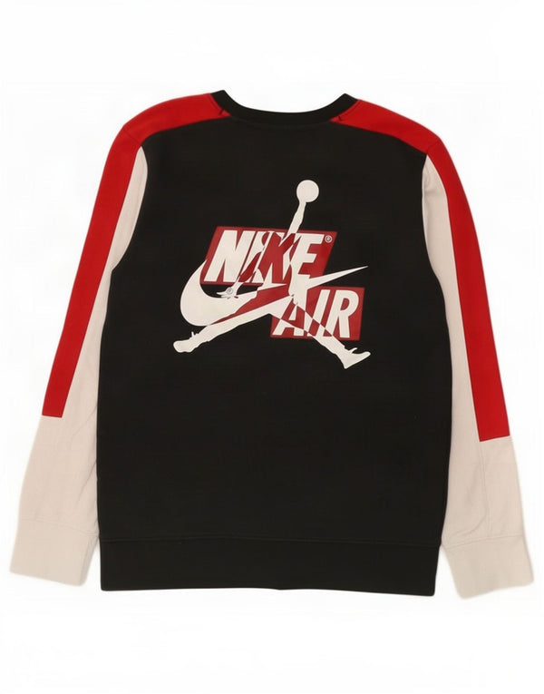 Jordan Boys Graphic Φούτερ Jumper 12-13 Years Large Black Colourblock