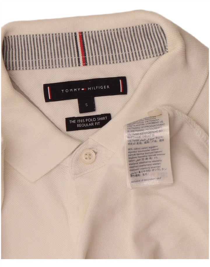 Tommy Hilfiger ανδρικό μπλουζάκι πόλο με κανονική εφαρμογή, μικρό λευκό βαμβακερό