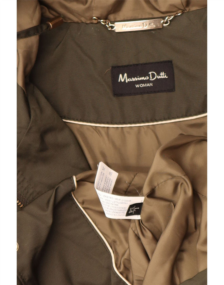 MASSIMO DUTTI Γυναικείο μπουφάν Parka με κουκούλα UK 16 μεγάλο πράσινο πολυεστέρα
