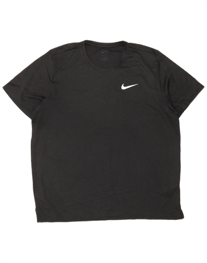 Ανδρικό T-Shirt NIKE Dri Fit Top XL Μαύρο πολυεστέρα