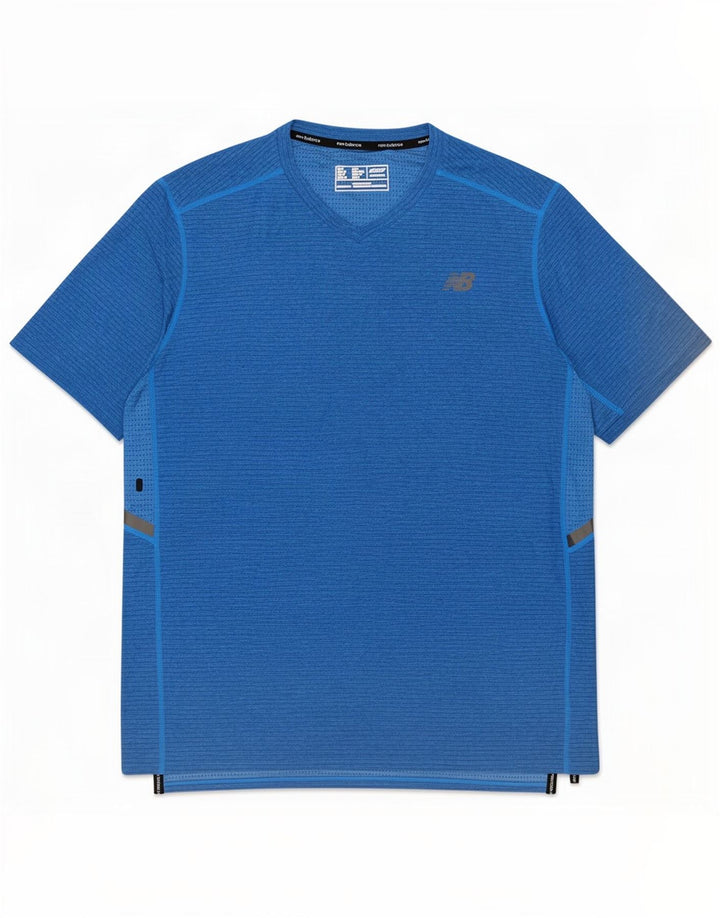 Ανδρικό T-Shirt New Balance Top Medium Blue Polyester