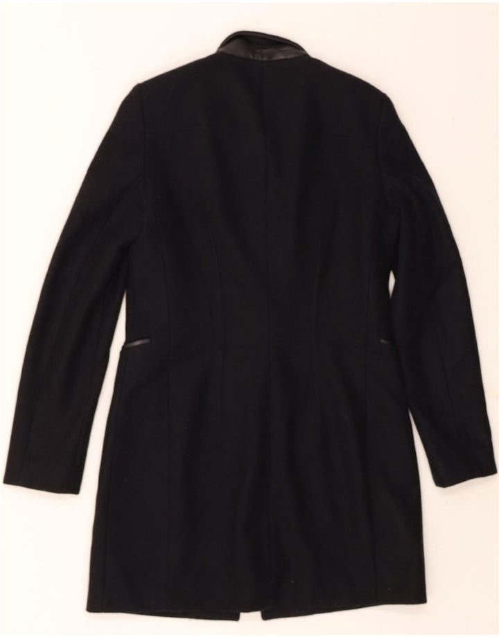 ALL SAINTS Womens Overcoat UK 8 Small Navy Blue Wool Vintage All Saints and Second-Hand All Saints from Messina Hembry 