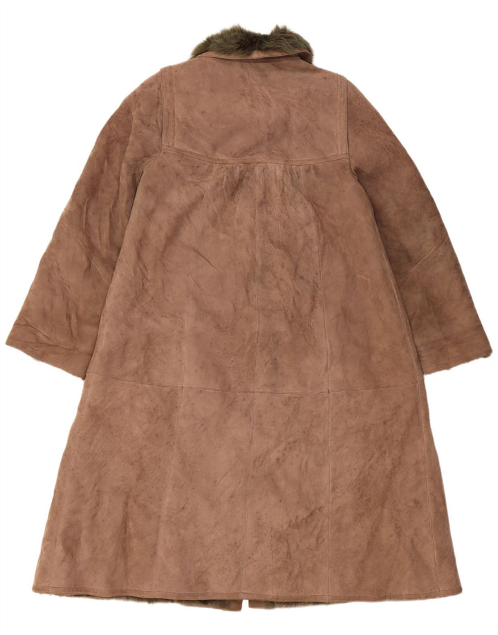 VINTAGE Γυναικείο Παλτό Shearling UK 14 Large Beige