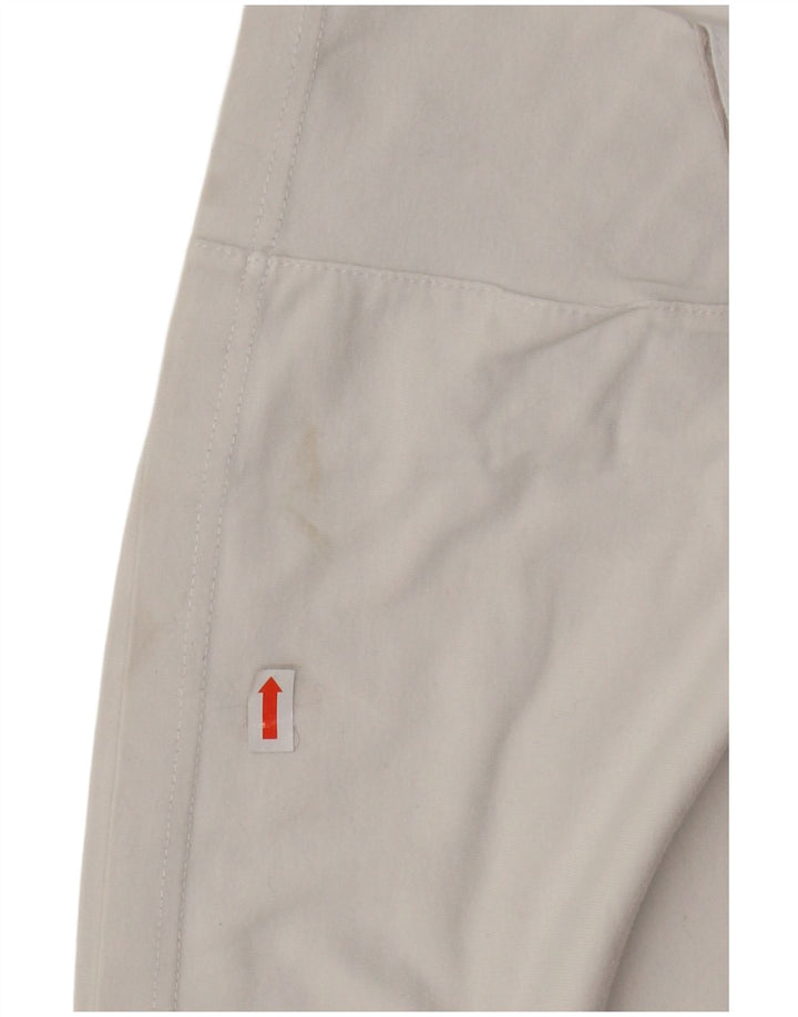 ADIDAS Γυναικείο T-Shirt Top UK 14 Large Off White βαμβακερό