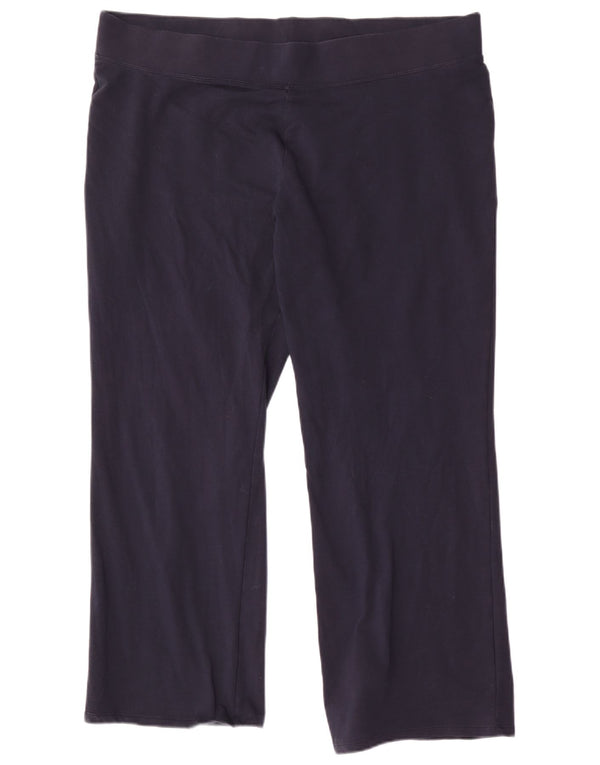 Marks & Spencer Γυναικεία φόρμα παντελόνια UK 20 2XL Navy Blue Cotton
