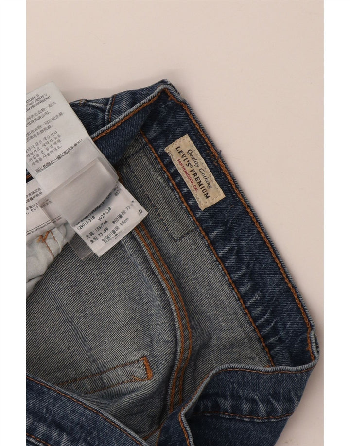 Levi's Womens 501 Straight Jeans W29 L28 Blue Cotton
