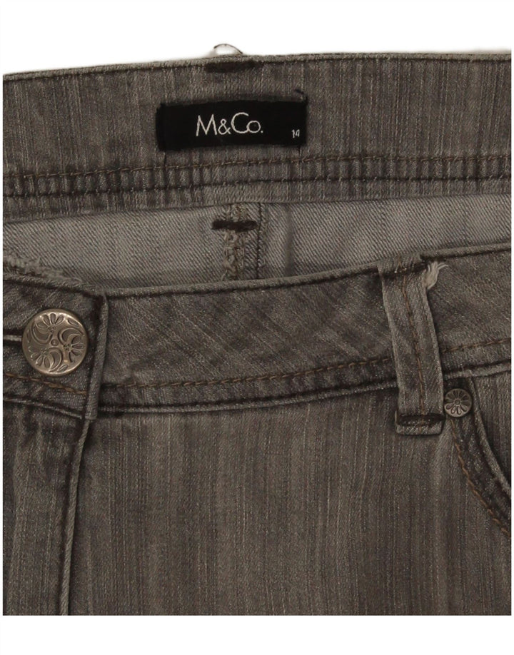 M&Co Γυναικεία Μίνι Τζιν Φούστα UK 14 Μεγάλη W34 Γκρι