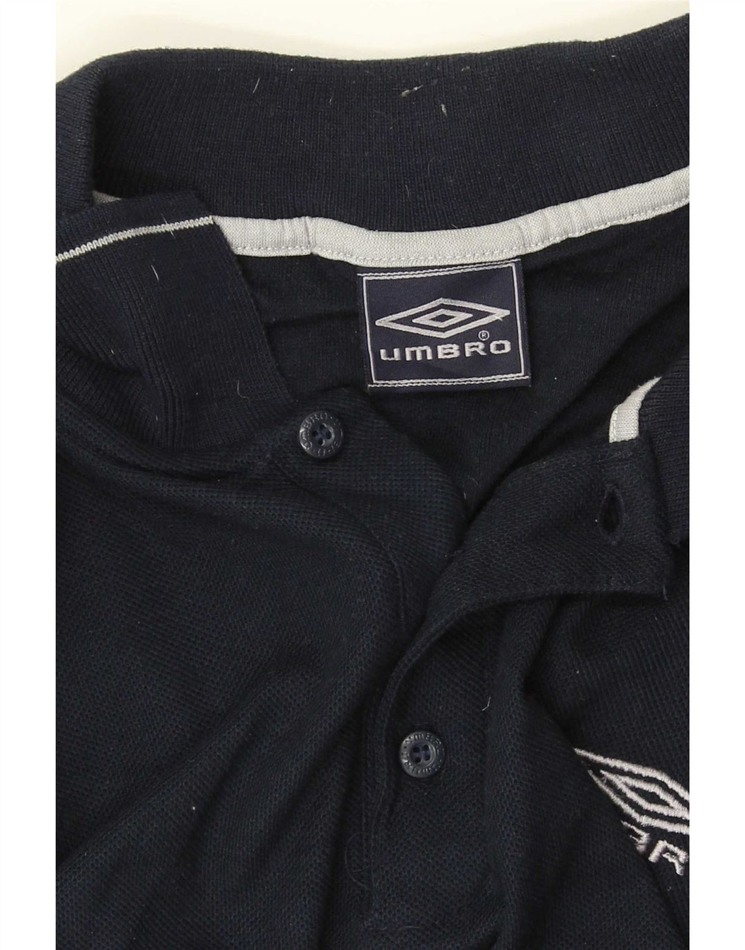 Ανδρικό πουκάμισο πόλο Umbro μεγάλο μπλε ναυτικό πολυεστέρα
