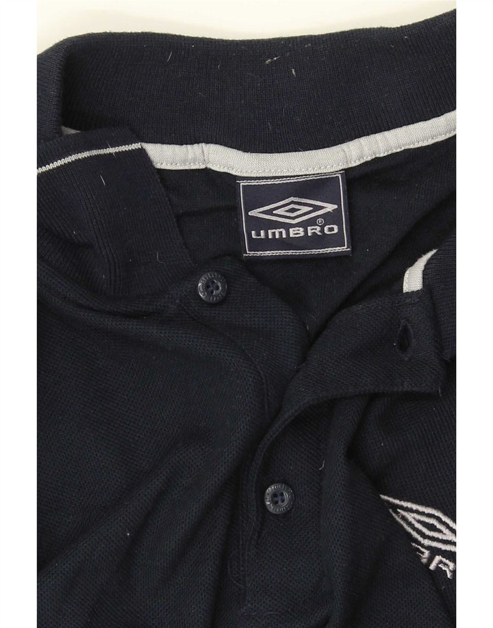 Ανδρικό πουκάμισο πόλο Umbro μεγάλο μπλε ναυτικό πολυεστέρα