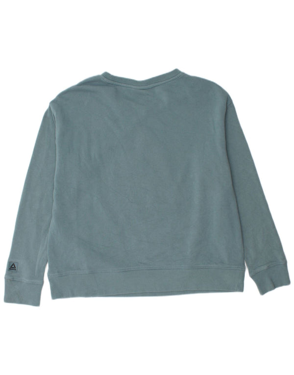 Γυναικεία γραφική φούτερ Reebok Jumper UK 14 Large Blue
