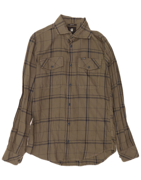 Ανδρικό φανελένιο πουκάμισο G-Star Slim Fit Small Green Check
