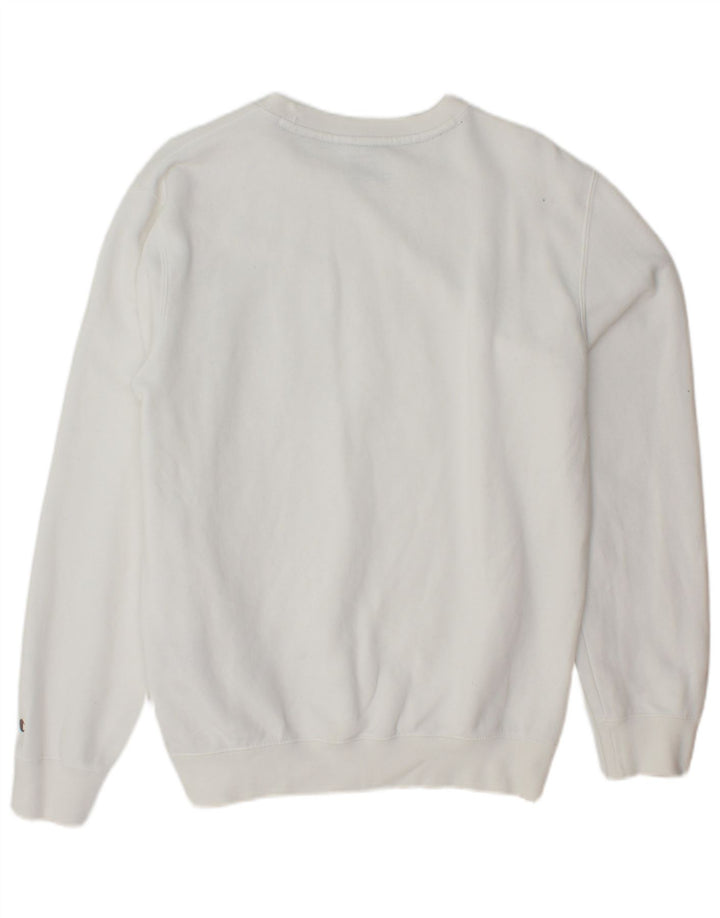 CHAMPION Mens Sweatshirt Jumper Medium White Cotton