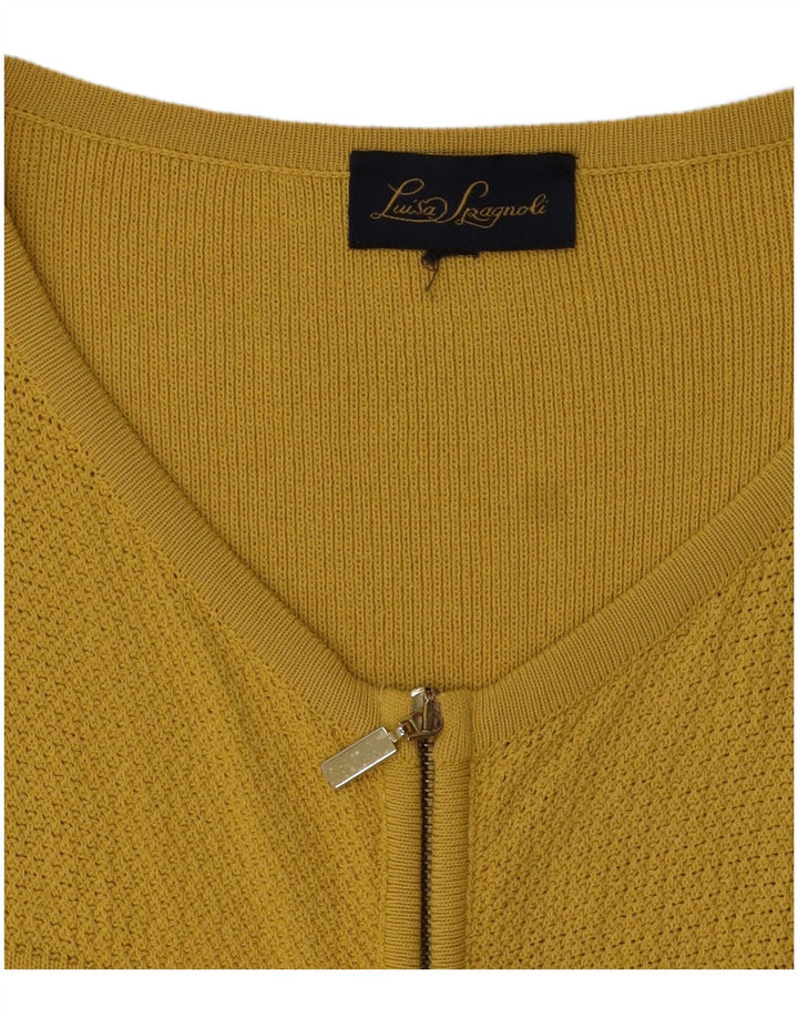 Γυναικείο πουλόβερ με ζακέτα Luisa Spagnoli UK 14 Medium Yellow