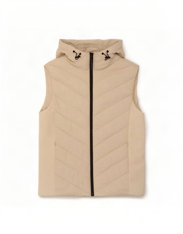 Zara γυναικεία κουκούλα με επένδυση Gilet UK 18 XL Off White
