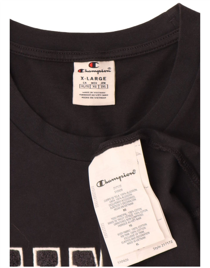 Ανδρικό γραφικό T-Shirt Champion Top XL Μαύρο βαμβακερό