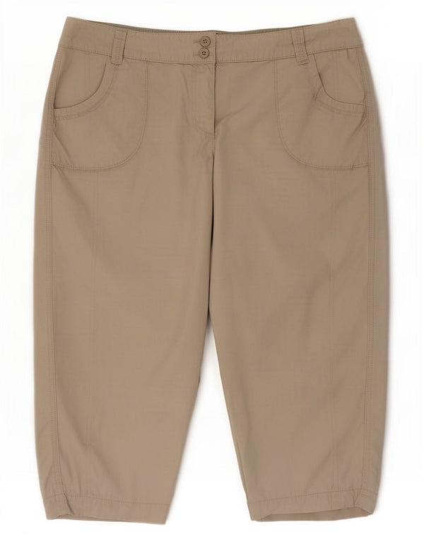 Marks & Spencer Γυναικεία βερμούδα UK 20 2XL W40 Μπεζ βαμβακερό