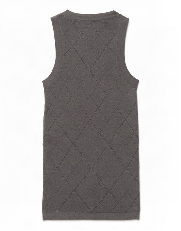 Zara Γυναικείο Γιλέκο Τοπ UK 6 XS Γκρι γεωμετρική βισκόζη