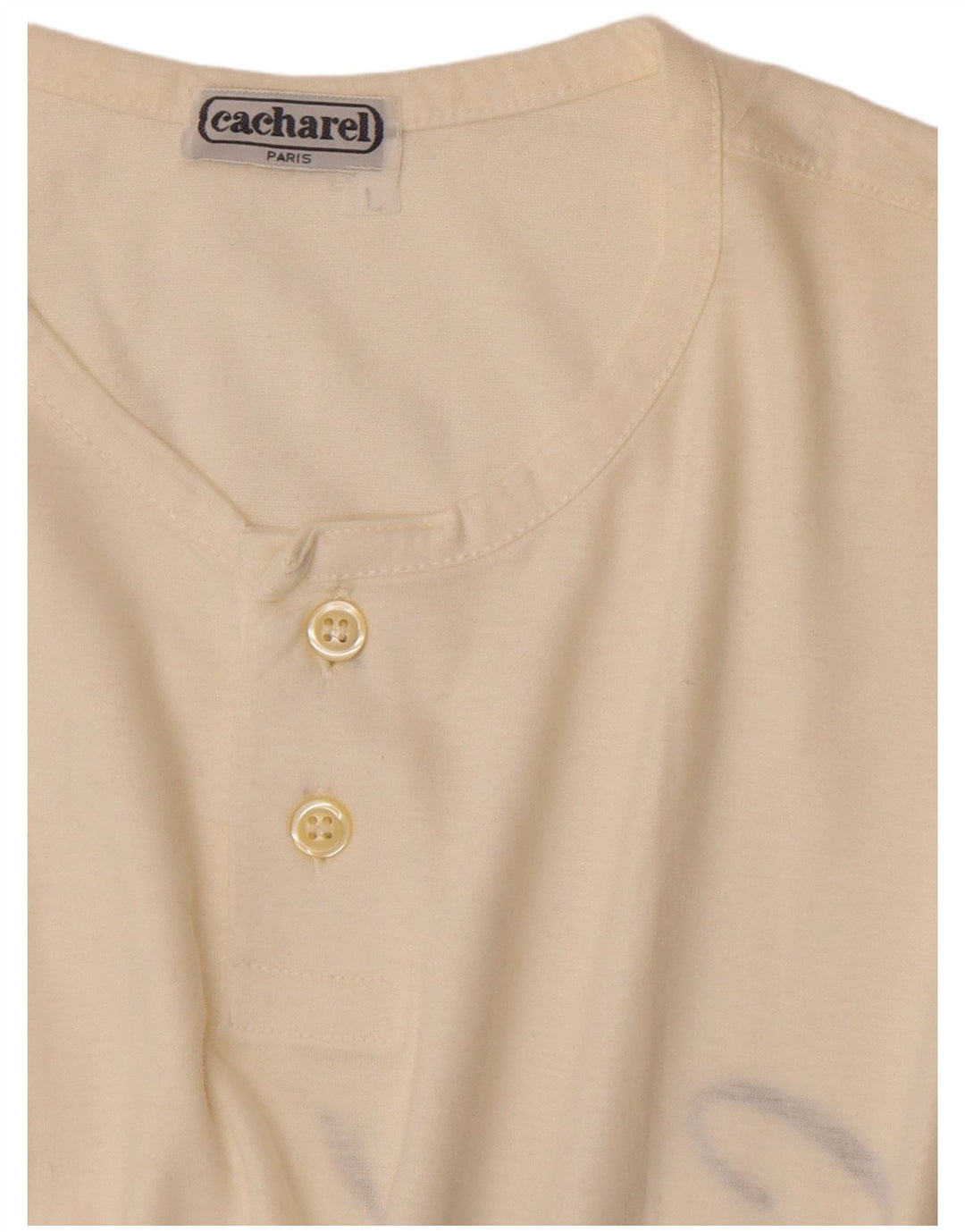 Ανδρικό γραφικό T-Shirt Cacharel Top Large Λευκό