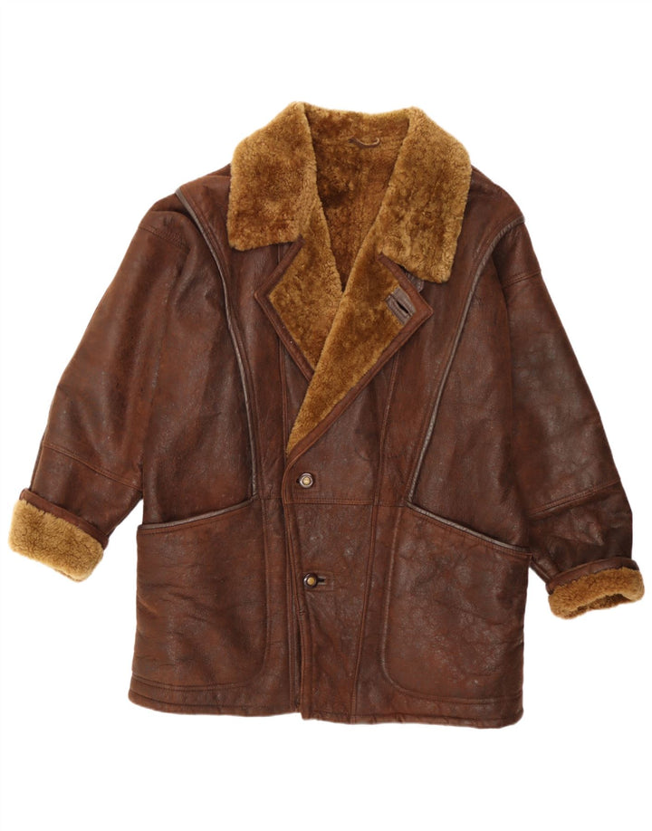 Ανδρικό Shearling Jacket Vinci UK 40 Large Brown Shearling