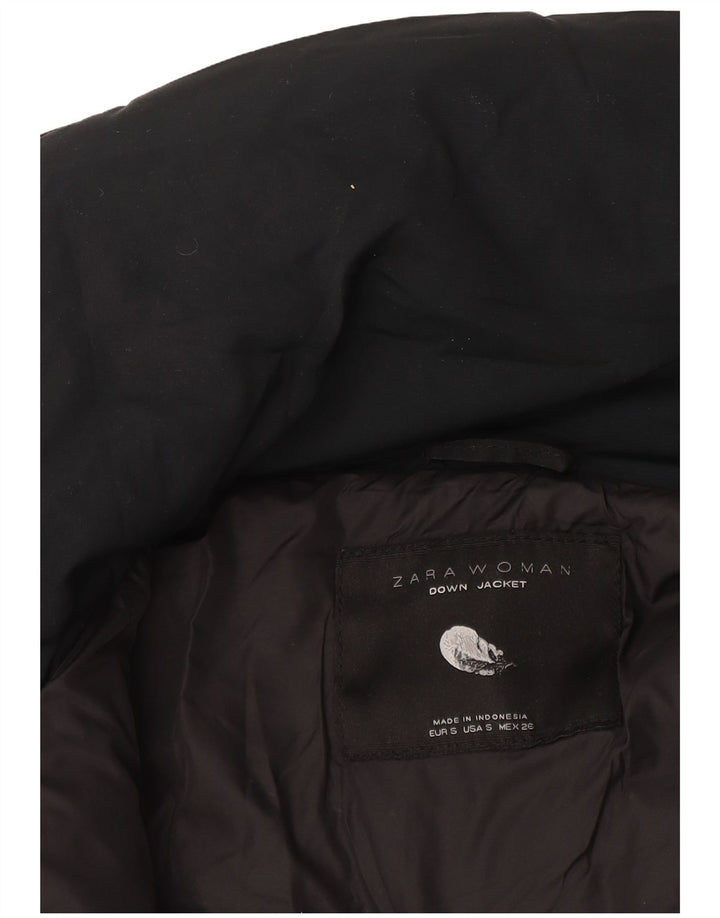 Zara Γυναικείο παλτό με κουκούλα UK 10 Small Navy Blue