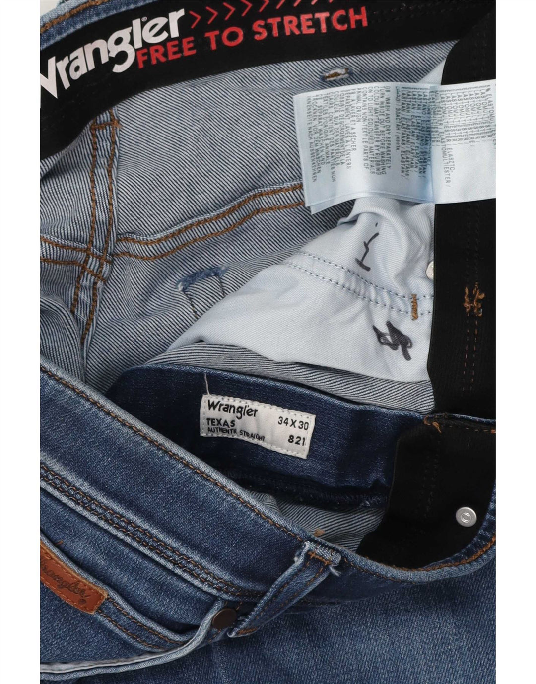 Wrangler Ανδρικό Texas Straight Jeans W34 L26 Μπλε βαμβακερό