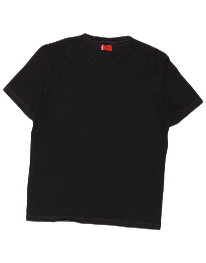 LEVI'S Γυναικείο T-Shirt Top UK 12 Μεσαίο μαύρο βαμβακερό